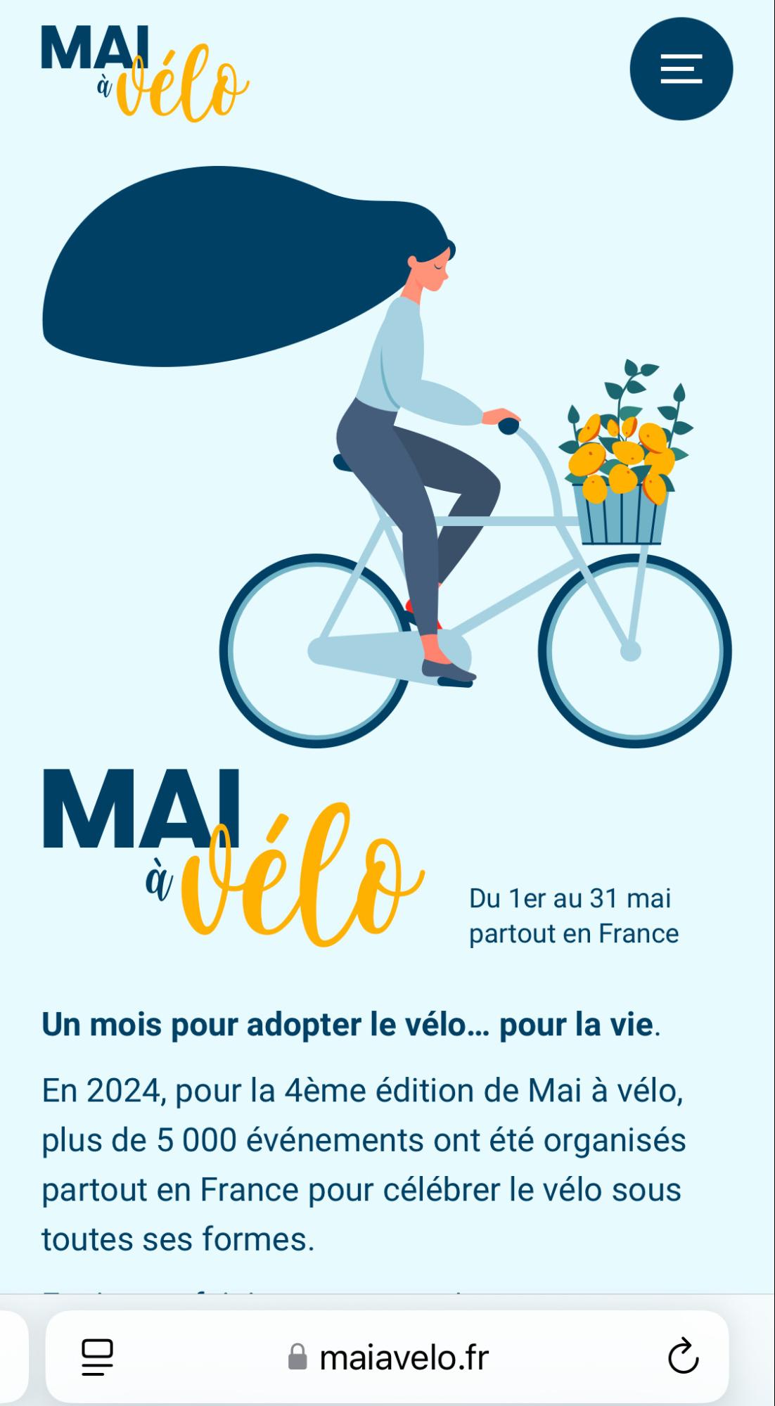 image de mai a velo pour lequel valoval a été partenaire
