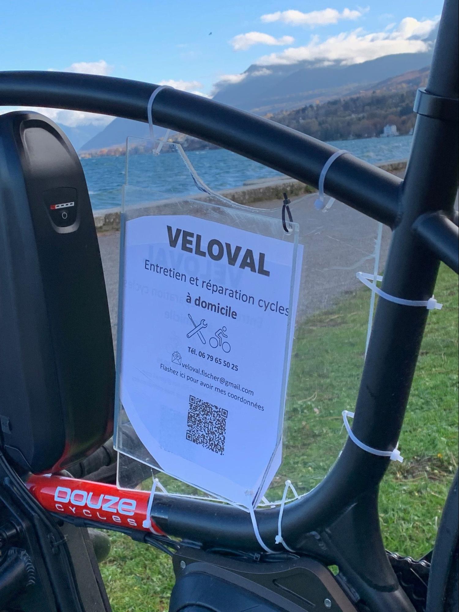 une photo du velo de veloval que valérie a pris a evian